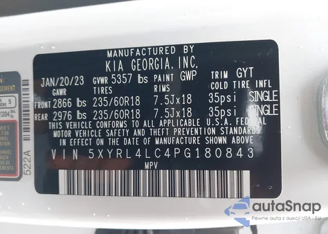 2023 Kia Sorento S from USA, damaged, VIN 5XYRL4LC4PG180843